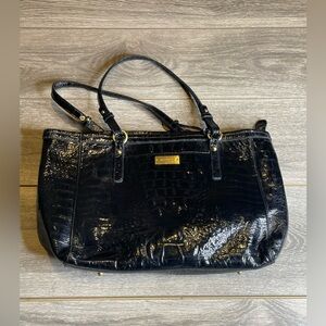 Brahmin Medium Arno - twilight Melbourne Embossed Planck  Zipper Shoulder Bag